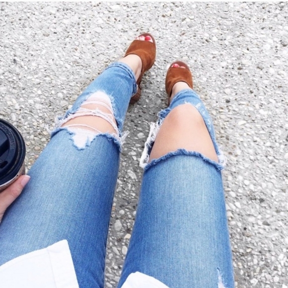 Coach Drew Brown Suede Studded Heels 7.5B - Picture 4 of 16